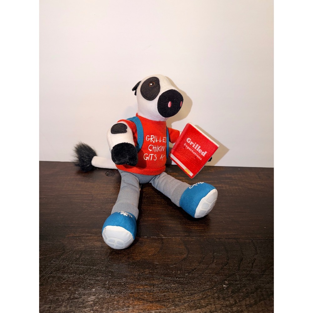 Chick-fil-A 2019 Back to School Plush Cow Grilled Chikin‎ Gits A+ Red Sweater 9"